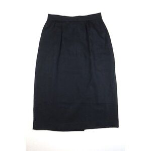 VINTAGE WOMEN'S BLACK 100% WOOL PENCIL SKIRT - KORET - SIZE 6P